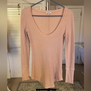 Splendid Thermal Scoop Neck Top